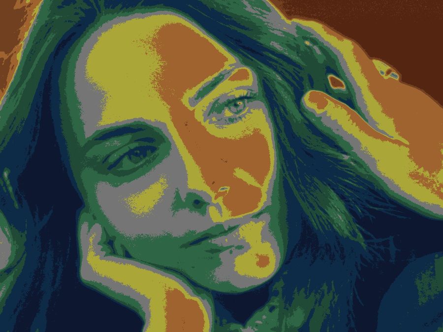 Exposure heatmap overlay on a face
